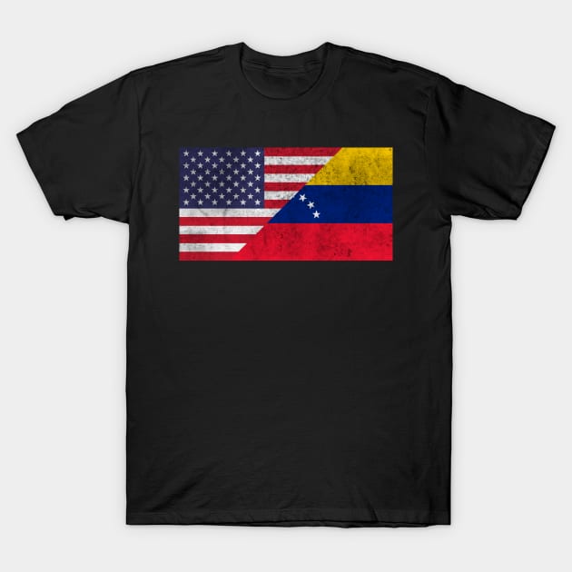 Venezuelan American Flag T-Shirt by Trippycollage